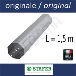 Rullo ottagonale per tapparelle diam. 60 mm lungh. 1,5 metri